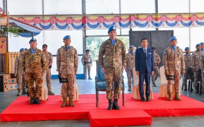 THE ROYAL BRUNEI ARMED FORCES CONTINGENT PARTICIPATED IN THE UNITED NATIONS MEDAL PRESENTATION PARADE FOR THE MALBATT 850-13 CONTINGENT