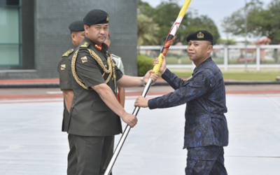 FLAG HANDOVER CEREMONY TO MEMBERS OF THE INDEPENDENT DECOMMISSIONING BODY VERIFICATION, MONITORING AND ASSISTANCE TEAM 5/2023 (IDB VMAT 5/2023)