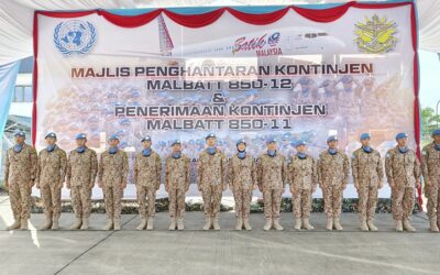 THE FINAL FLIGHT OF THE MALBATT 850-12 CONTINGENT DEPARTS FOR THE PEACEKEEPING MISSION OF THE UNITED NATIONS INTERIM FORCE IN LEBANON (UNIFIL)