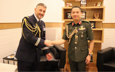 JOINT FORCE COMMANDER RECEIVES AN OFFICE CALL FROM FRANCE DEFENCE ATTACHE TO BRUNEI DARUSSALAM