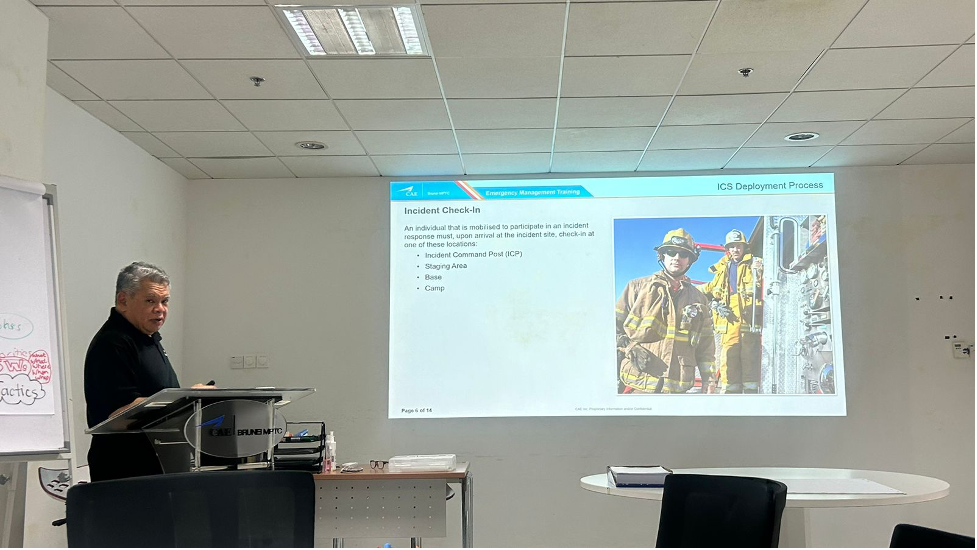 AN OFFICER FROM JOINT FORCE PARTICIPATED IN THE INCIDENT COMMAND SYSTEM 100 (ICS-100) COURSE