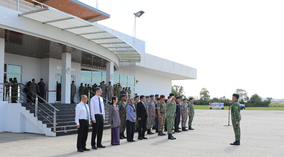 THE NATIONAL FLAG HANDOVER CEREMONY AND PRESENTATION OF BADGES TO THE ROYAL BRUNEI ARMED FORCES (RBAF) CONTINGENT FOR THE UNITED NATIONS INTERIM FORCE IN LEBANON (UNIFIL) PEACEKEEPING MISSION