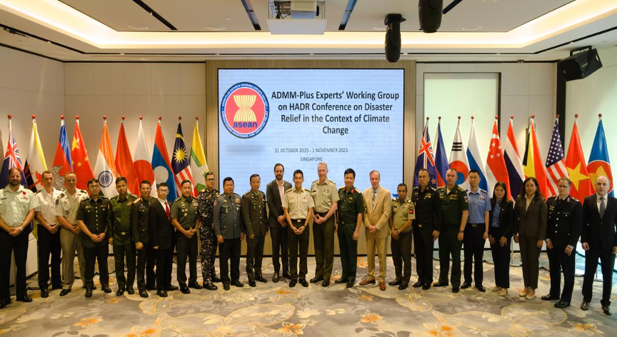 TWO RBAF OFFICERS PARTICIPATE IN THE ASEAN DEFENCE MINISTERS’ MEETING-PLUS EXPERTS’ WORKING GROUP ON HUMANITARIAN ASSISTANCE AND DISASTER RELIEF (HADR) CONFERENCE IN THE CONTEXT OF CLIMATE CHANGE IN THE REPUBLIC OF SINGAPORE