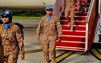 THE FIRST RETURNING FLIGHT OF THE MALAYSIAN BATTALION CONTINGENT (MALBATT) 850-12 FOR THE PEACEKEEPING MISSION OF THE UNITED NATIONS INTERIM FORCE IN LEBANON (UNIFIL) SAFELY ARRIVED AT SUBANG AIRBASE, MALAYSIA