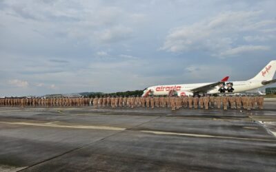 THE SECOND RETURNING FLIGHT OF THE MALAYSIAN BATTALION CONTINGENT (MALBATT) 850-12 FOR THE PEACEKEEPING MISSION OF THE UNITED NATIONS INTERIM FORCE IN LEBANON (UNIFIL) SAFELY ARRIVED AT SUBANG AIRBASE, MALAYSIA.