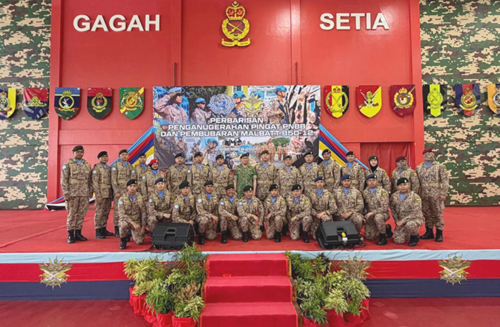DISBANDMENT PARADE CEREMONY OF THE MALAYSIAN BATTALION (MALBATT) 850-12 CONTINGENT